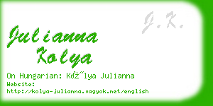 julianna kolya business card