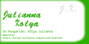 julianna kolya business card